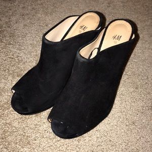 H&M Black suede high heels